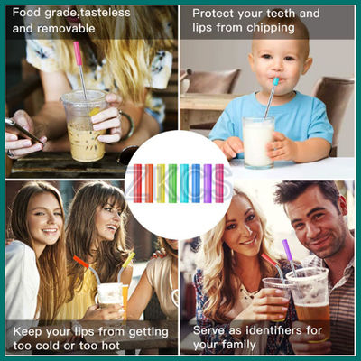 Wiederverwendbare farbige Silikonhülle für Trinkgefäße | Weicher Griff & Hitzeschutz